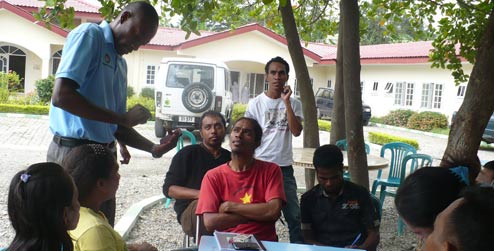 Development worker Armstrong Asiimire
